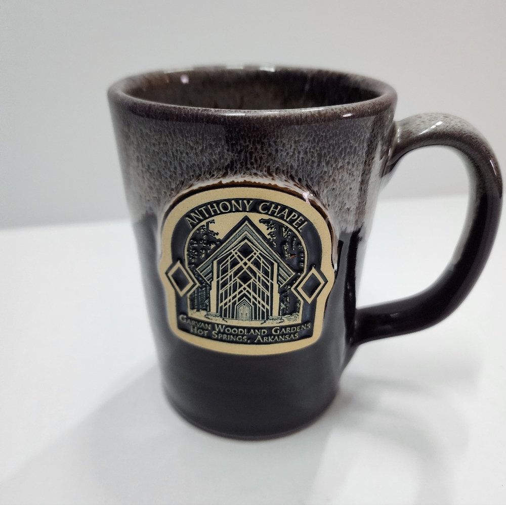 Handmade Mug Deneen Art Pottery Anthony Chapel Purple Drip Glaze AR Hot Springs